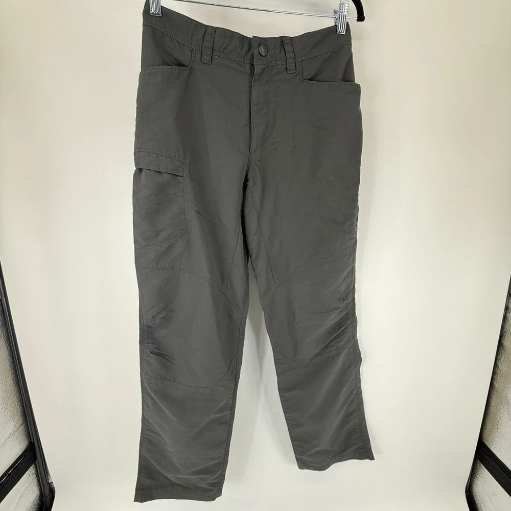 The North Face Mens Hiking Pants Dark Gray Nylon Cargo Outdoor Trousers‎ Size 30